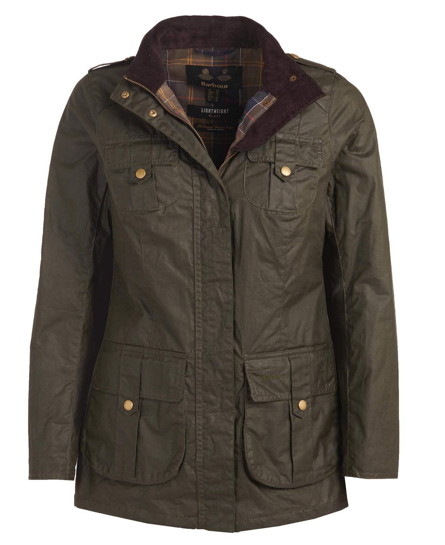 Barbour Domujakki Defence LW Wax Olive Kormakur Skjoldur