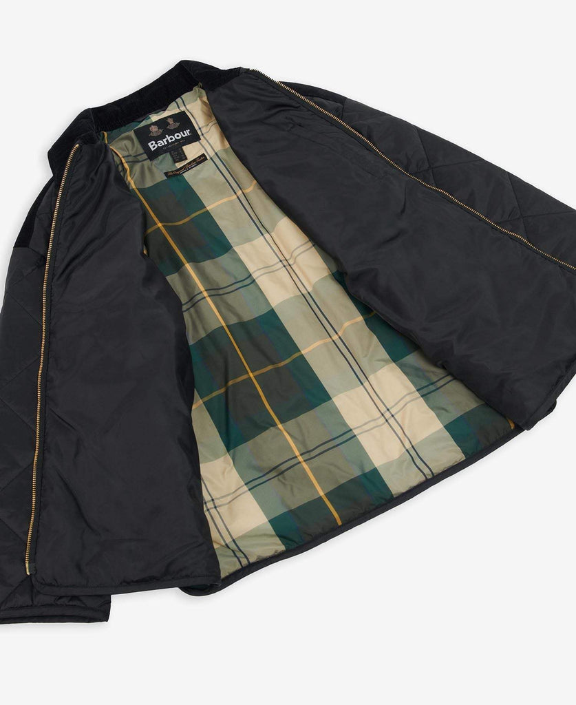 Barbour Vatteraður Dömujakki - Ryhope Quilt - Black/Ancient