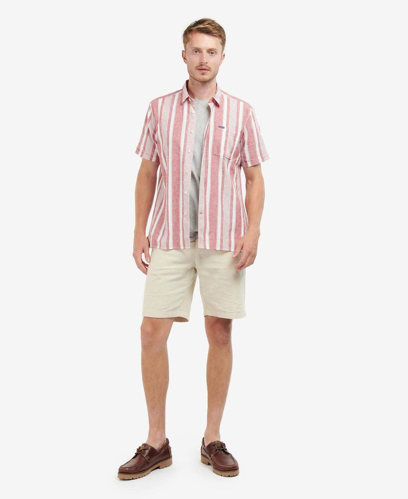 Barbour Stuttermaskyrta - Thewles - Red