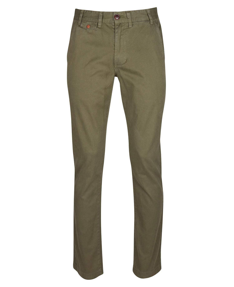 Barbour Buxur Neuston Twill Chino Ivy Green Kormakur Skjoldur