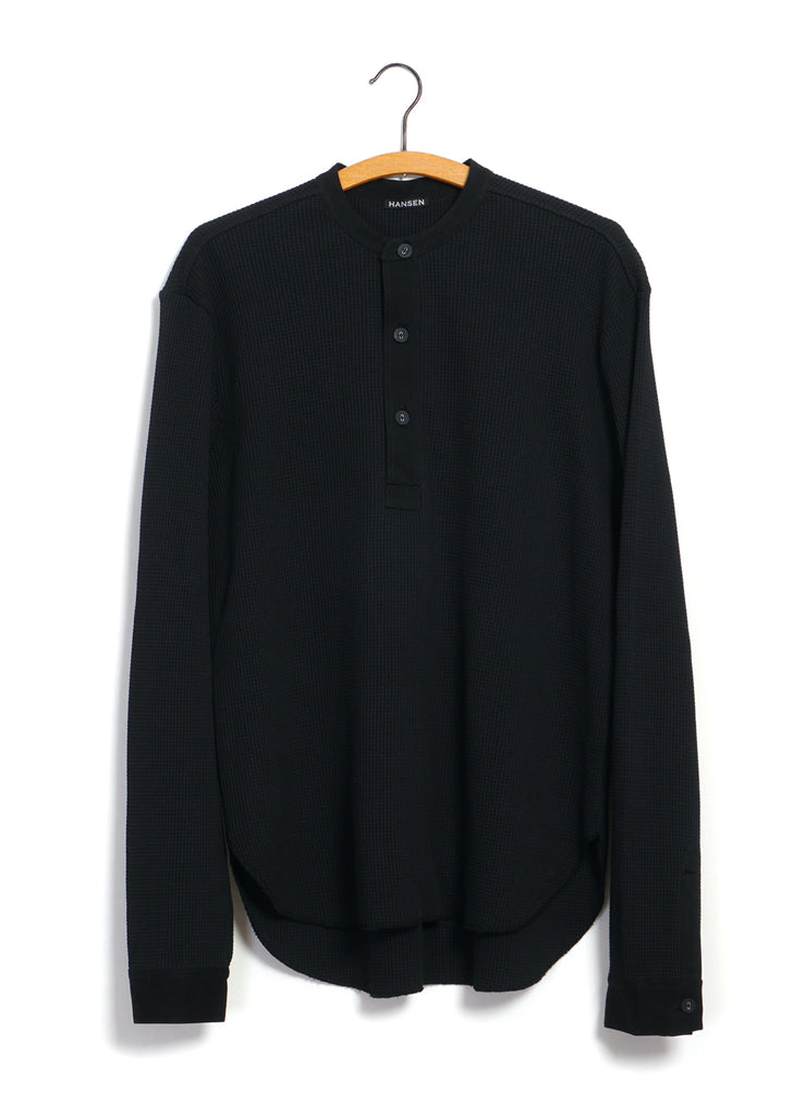 Hansen Long Sleeve Henley Black