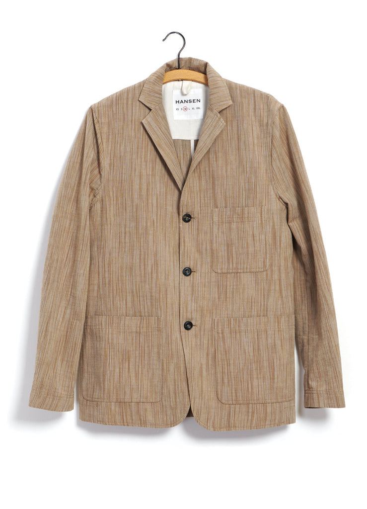 Charlie Three Button Blazer Sepia