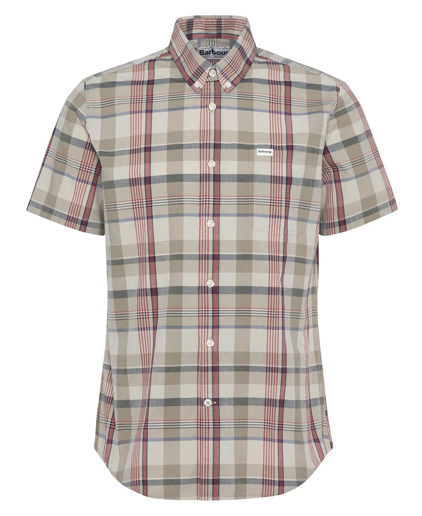 Barbour Stuttermaskyrta Hillway Madras