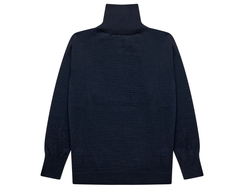 Andersen Peysa Marine Turtleneck Navy Blue