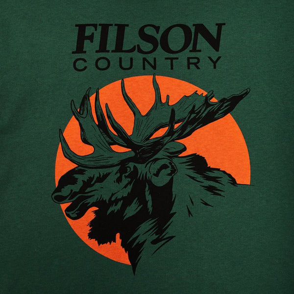 Filson Stuttermabolur - Pioneer Graphic T-shirt - Green Moose