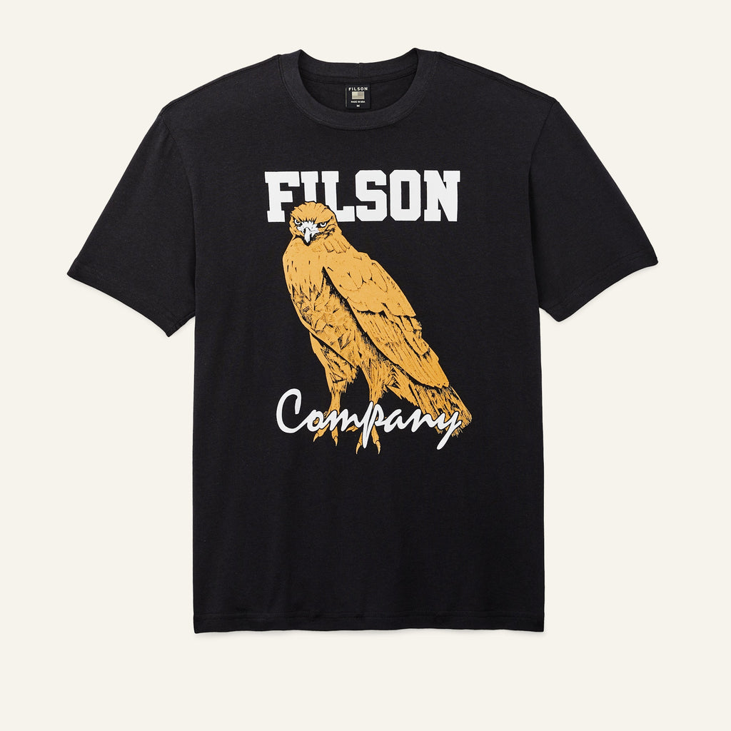 Filson Stuttermabolur - Pioneer Graphic T-shirt - Black/Bird Of Pray
