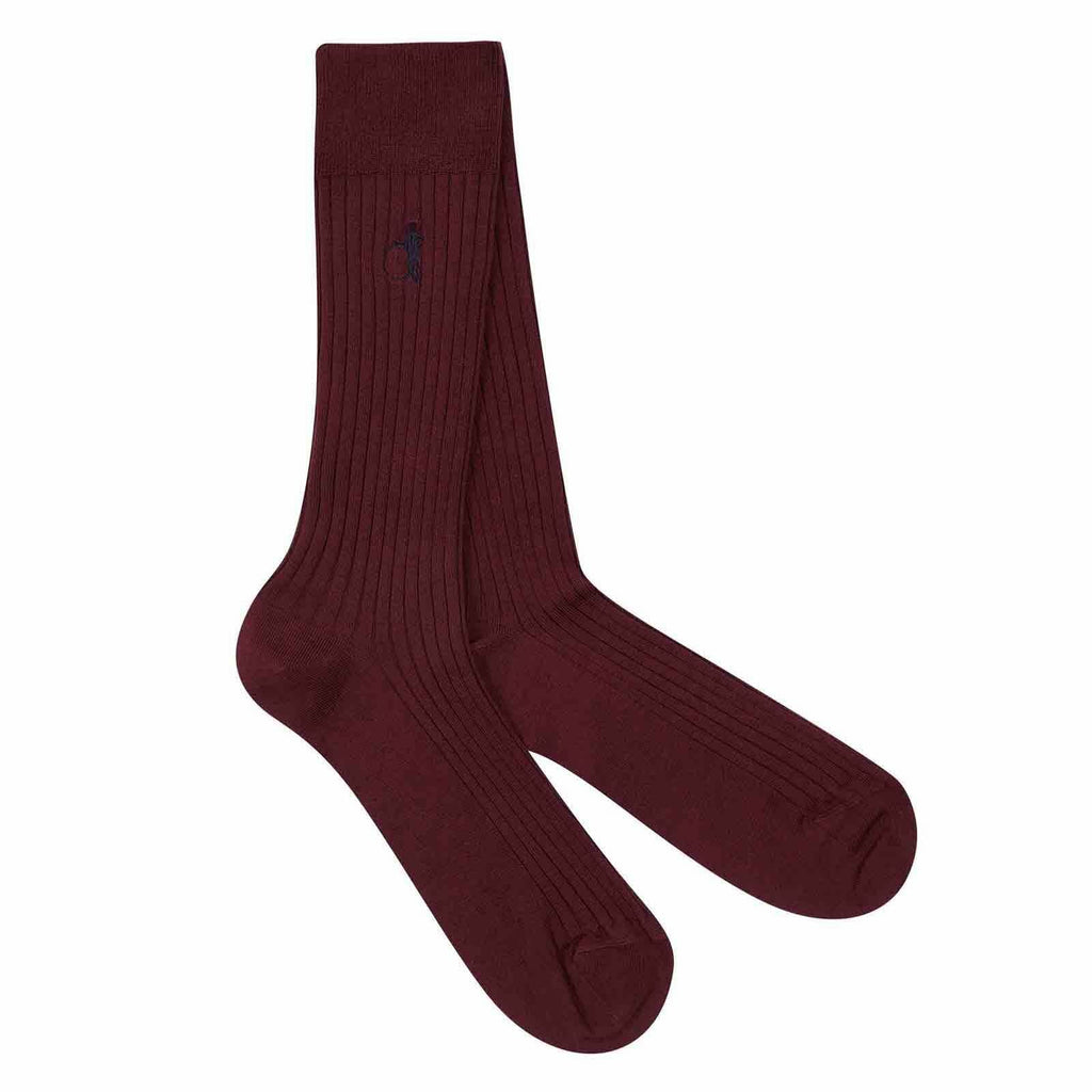 London Sock Rich Burgundy