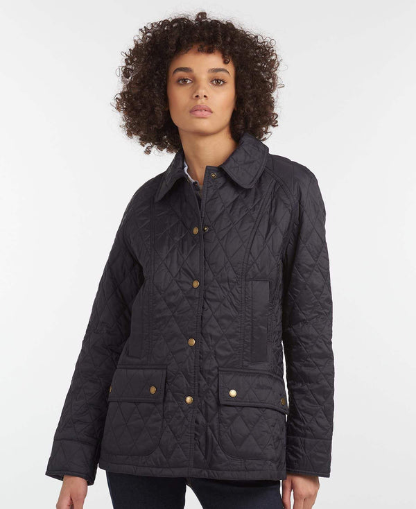 Barbour Dömujakki - Summer Beadnell Quilt - Navy