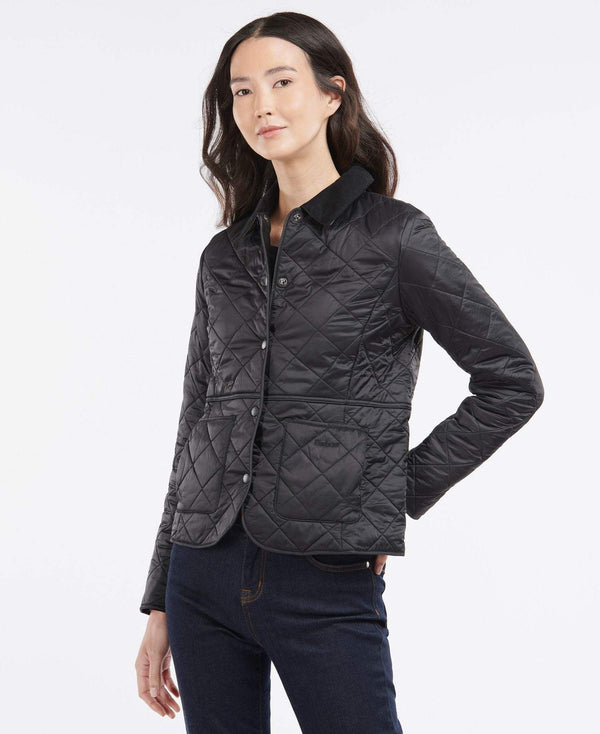 Barbour Vatteraður Dömujakki - Deveron Polarquilt Fóðraður - Black