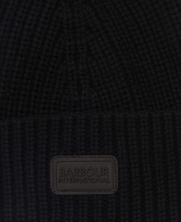 Barbour Húfa - B.Intl Sweeper Knit Beanie - Black