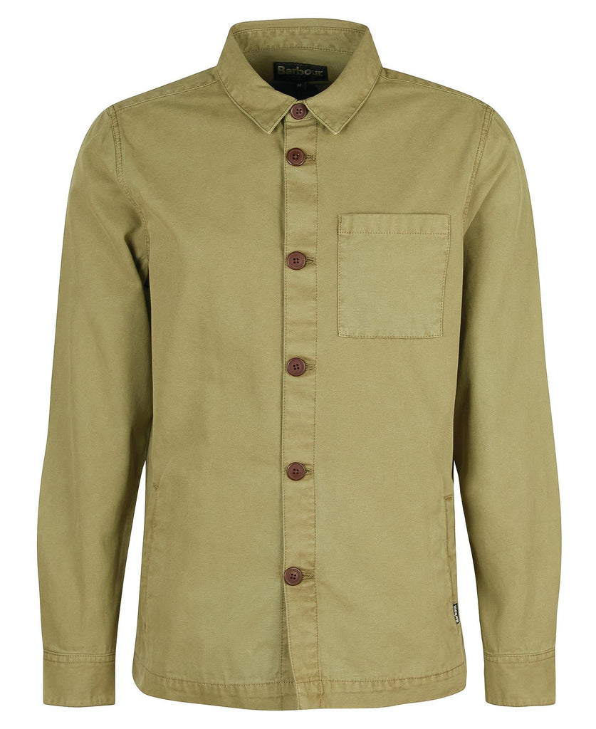 Barbour Yfirskyrta - Washed Overshirt - Bleached Olive