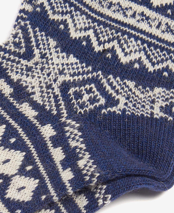 Barbour Sokkar - Onso Fairisle Sock - Navy